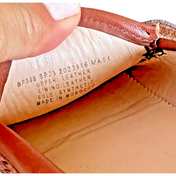 J Crew Winona Brown Woven Leather Penny Loafers Size 8.5 Preppy Classic - Picture 11 of 13